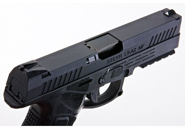 KJ Works STEYR L9A2 GBB エアソフトピストル - ブラック (ASGライセンス商品)
