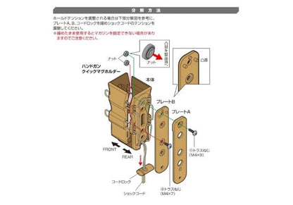 Laylax（バトルスタイル）バイトマグ ハンドガン用クイックマグホルダー ダブルパック - ブラック（2個セット）
