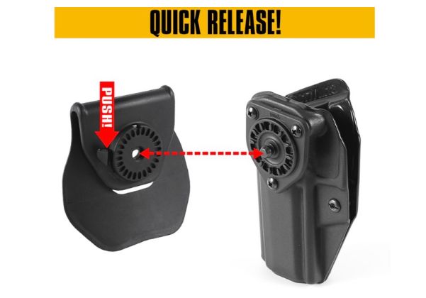 Laylax（バトルスタイル）SIG AIR M17 GBBピストル用カイデックスHolsters（右利き用） - ブラック
