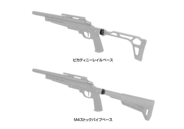 Laylax Tokyo Marui VSR ONE エアソフト 2ウェイ ピカティニーレイル＆M4 M4ストックパイプ リアストックベース - ブラック
