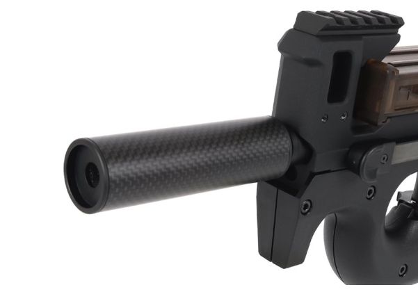Laylax MOちゃいろ-2 カーボンファイバー製 FAT サイレンサー (14mm CCW、長さ: 100mm)
