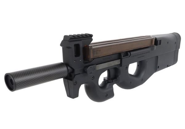 Laylax MOちゃいろ-2 カーボンファイバー製 FAT サイレンサー (14mm CCW、長さ: 100mm)
