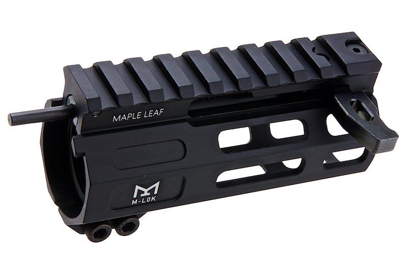 MAPLE LEAF 「フロントチャージ」M-LOK ハンドガード WE / VFC / GHK M4 GBBR 用 (CNC、4 インチ、ブラック)