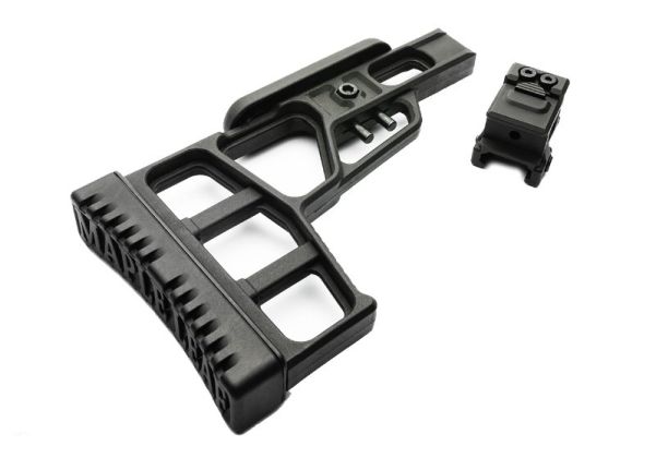 Maple Leaf MLC-S2 タクティカル折りたたみストック（VSR-10およびMLC-338用、ヒンジ付き） - ブラック
