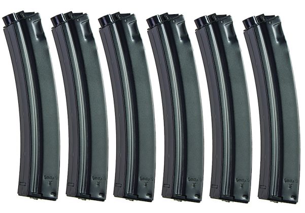 ICS CES MP5マガジン（230発装填可能なメタル製電動ガン用マガジン、6個入り）
