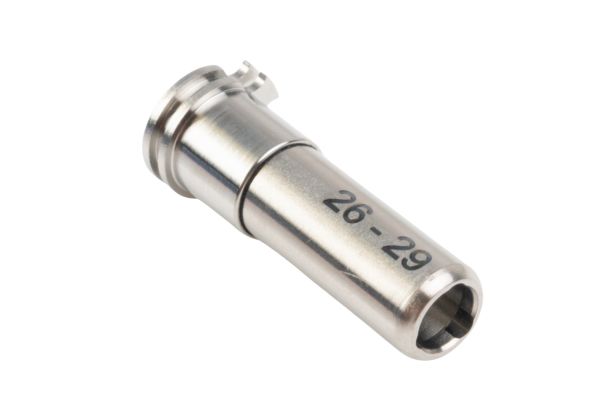 MAXX 調整可能エア密封(みっぷう)ノズル エアソフトガン AEG シリーズ用 (26mm - 29mm) CNC チタン
