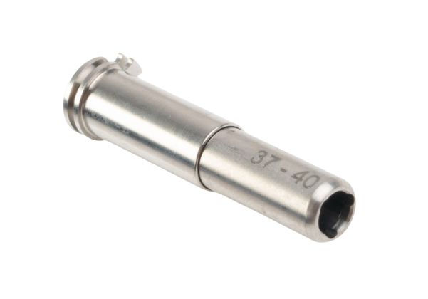 MAXX 調整可能エア密封(みっぷう)ノズル エアソフトガン AEG シリーズ用 (37mm - 40mm) CNC チタン
