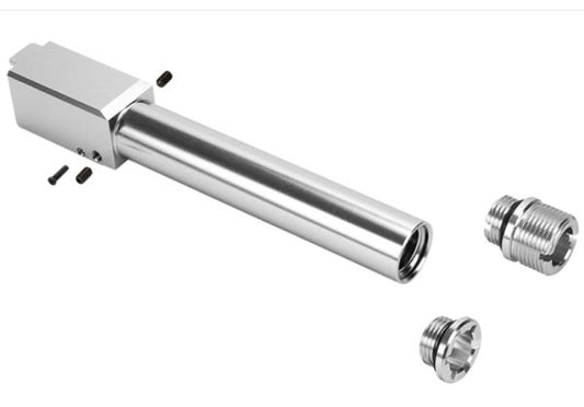 Nine Ball ノンリコイル 2ウェイアウターバレル 14mm逆スクリューアダプターー付き Tokyo Marui G17 Gen 3 /G22 /G18C GBB用 - SV