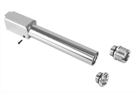 Nine Ball VFC Glock 17 Gen 4 GBB エアソフト ノンリコイル 2ウェイ アウターバレル 14mm CCW アダプターー付き - 銀(ぎん)(ぎん)
