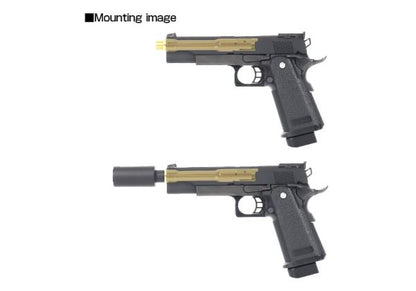 Nine Ball Tokyo Marui ハイキャパ 5.1 GBB TDC ス赤アウターバレル - ブラック