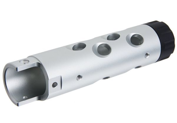 Narcos Airsoft Action Army AAP01 GBB エアソフト フロントバレルキット (タイプ1) (CNCアルミニウム / アルミ 6061) - 銀(ぎん)