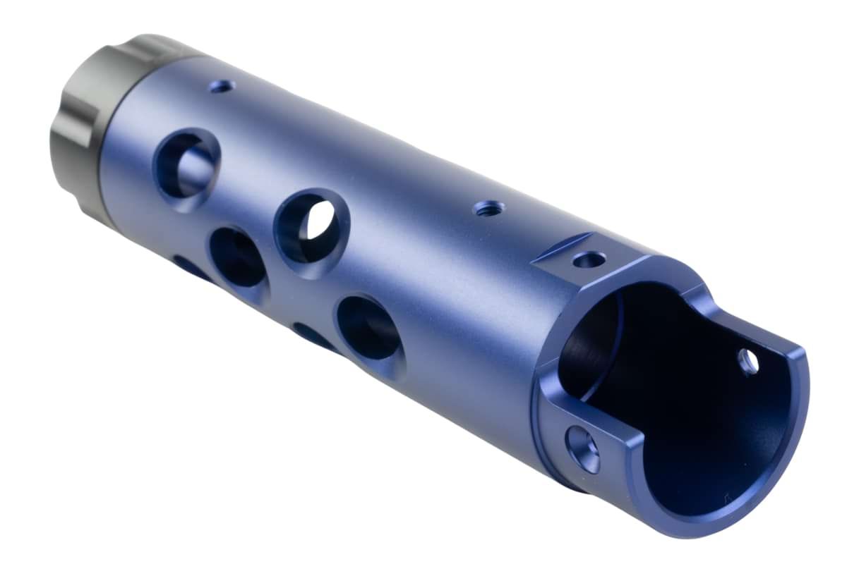 Narcos Airsoft Action Army AAP01 GBB エアソフト フロントバレルキット (タイプ1) (CNCアルミニウム / アルミ 6061) - ブルー