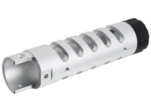 Narcos Airsoft Action Army AAP01 GBB エアソフト フロントバレルキット (タイプ5) (CNCアルミニウム / アルミ 6061) - 銀(ぎん)