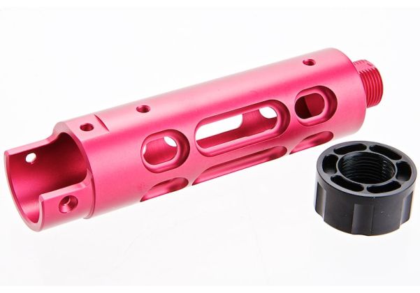 Narcos Airsoft Action Army AAP01 フロントバレルキット (タイプ2) (CNCアルミニウム / アルミ 6061) - ピンク