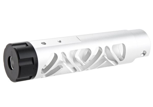 Narcos Airsoft Action Army AAP01 フロントバレルキット (タイプ6) (CNCアルミニウム / アルミ 6061) - 銀(ぎん)