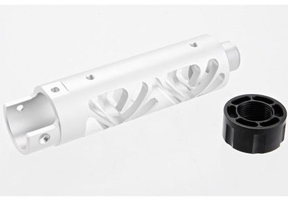 Narcos Airsoft Action Army AAP01 フロントバレルキット (タイプ6) (CNCアルミニウム / アルミ 6061) - 銀(ぎん)