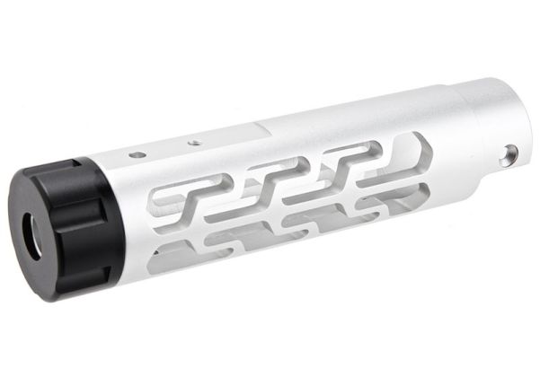 Narcos Airsoft Action Army AAP01 フロントバレルキット (タイプ7) (CNCアルミニウム / アルミ 6061) - 銀(ぎん)