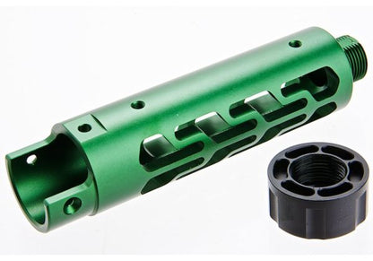 Narcos Airsoft Action Army AAP01 フロントバレルキット (タイプ7) (CNCアルミニウム / アルミ 6061) - グリーン