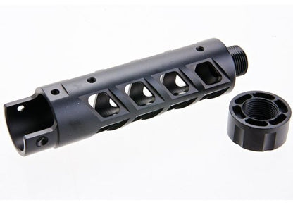 Narcos Airsoft Action Army AAP01 フロントバレルキット (タイプ8) (CNCアルミニウム / アルミ 6061) - ブラック