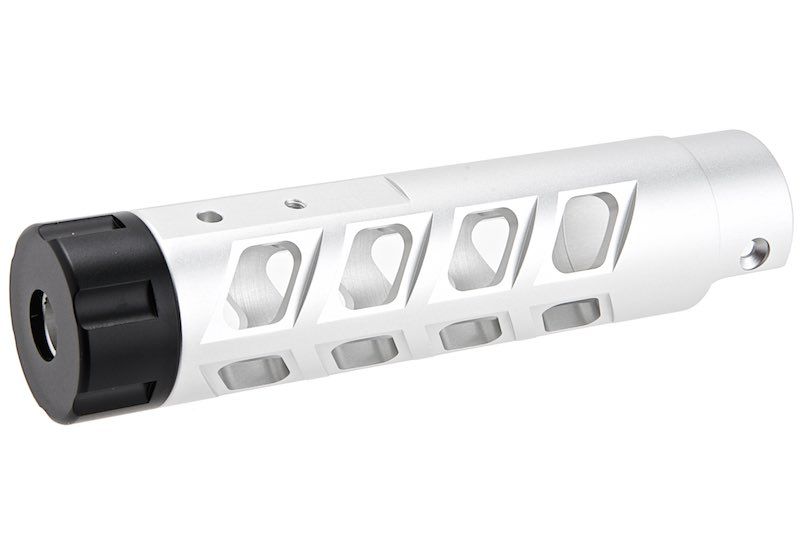 Narcos Airsoft Action Army AAP01 フロントバレルキット (タイプ8) (CNCアルミニウム / アルミ 6061) - 銀(ぎん)