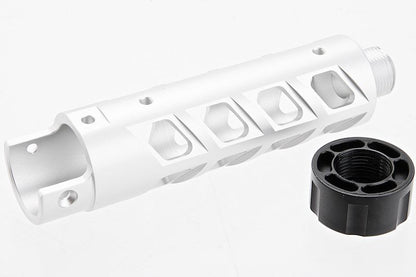 Narcos Airsoft Action Army AAP01 フロントバレルキット (タイプ8) (CNCアルミニウム / アルミ 6061) - 銀(ぎん)