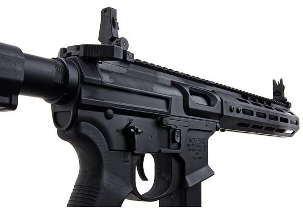 EMG NOVESKE 9 (9MM PCC) エアソフト AEG ライフル - ブラック (APS 製)