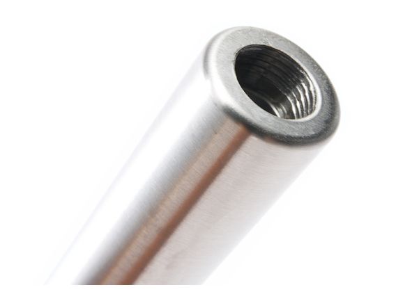 Airsoft Masterpiece HI-CAPA アウターバレル .40 S&W スチール ス赤フィックス - 銀(ぎん)