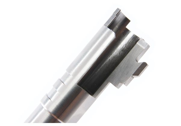 Airsoft Masterpiece HI-CAPA アウターバレル .40 S&W スチール ス赤フィックス - 銀(ぎん)