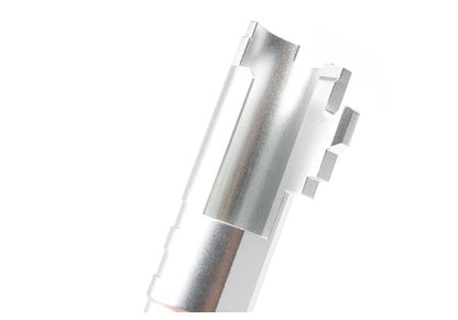 Airsoft Masterpiece HI-CAPAアウターバレル .45 ス赤アルミ - 銀(ぎん)