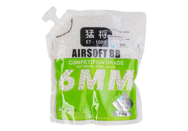 Warwolf ET BBS - ホワイト (0.2g BB弾) - 1kg/袋