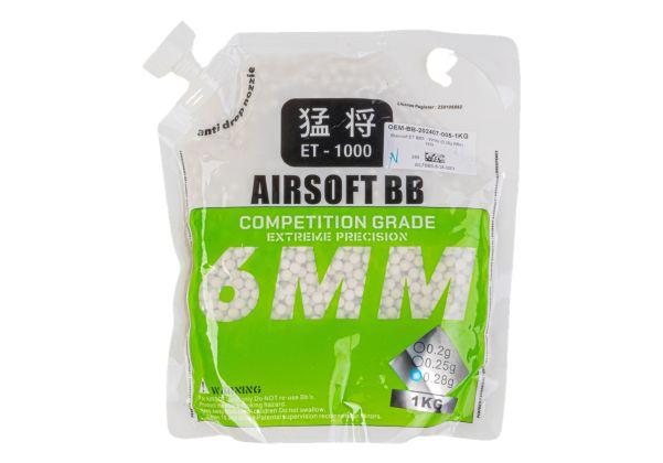 Warwolf ET BBS - ホワイト (0.28g BB弾) - 1kg/袋
