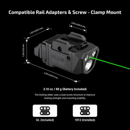 OLIGHT PL-X GL 3-in-1 ライト＆レーザーコンボ - ブラック