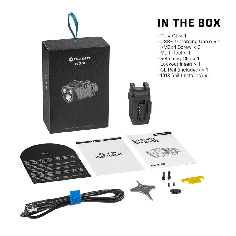 OLIGHT PL-X GL 3-in-1 ライト＆レーザーコンボ - ブラック