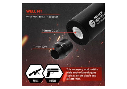 ACETECH ブライトナーRトレーサーユニット（M14CCW）（グリーン＆赤トレーサーBB弾対応） - ブラック