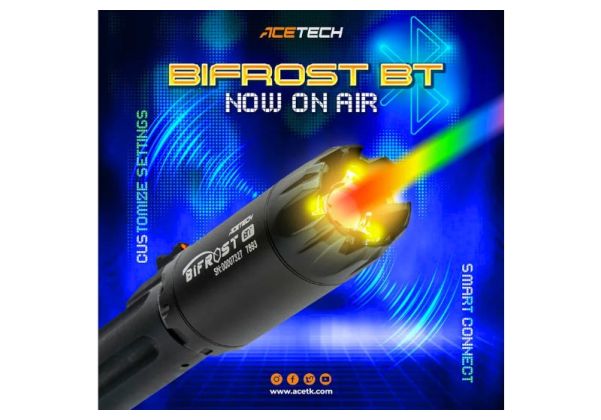 ACETECH Bifrost BTトレーサーユニット - ブラック (M14CCW) (グリーン&赤BB弾対応、Bluetooth機能)