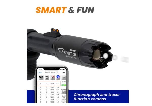 ACETECH Bifrost BTトレーサーユニット - ブラック (M14CCW) (グリーン&赤BB弾対応、Bluetooth機能)