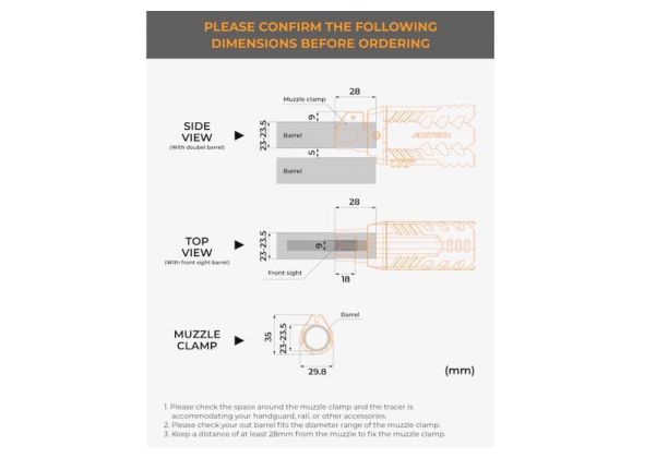 ACETECH Quark R Bifrost トレーサーユニット（870ショットガンシリーズ用） - ブラック