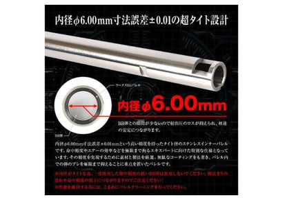 PROMETHEUS  WORKS EG インナーバレル (6.00MM、L:185MM) 東京マルイ電動ガン用 (ステンレススチール、限定版)