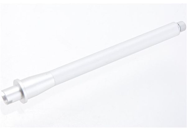 Revanchist Airsoft Tokyo Marui MWS アウターバレルセット (10.3インチ、アルミ、マット銀(ぎん))