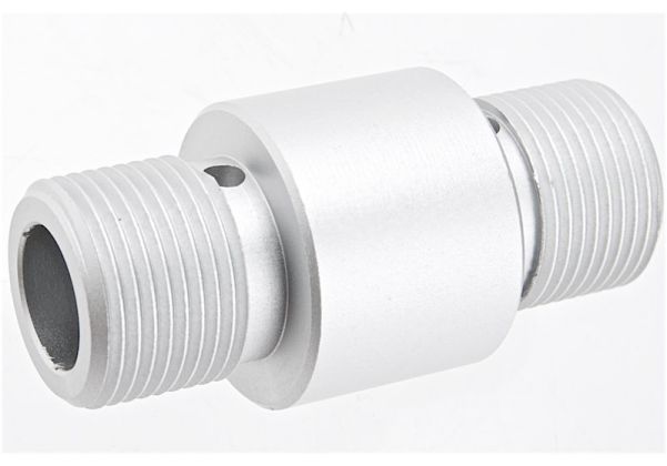 Revanchist Airsoft Tokyo Marui MWS アウターバレルセット (10.3インチ、アルミ、マット銀(ぎん))