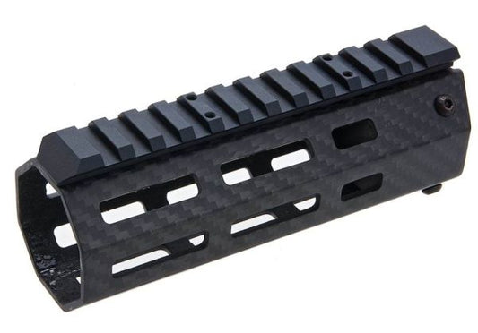 Revanchist Airsoft Tokyo Marui MWS GBBR エアソフト 軽量カーボンファイバー M-lok ハンドガードレイル (5.5インチ、ブラック)
