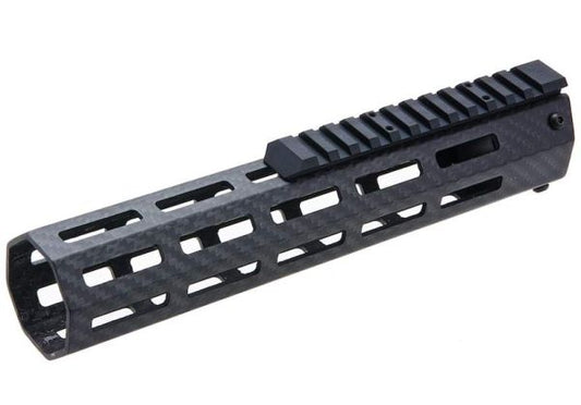 Revanchist Airsoft Tokyo Marui MWS GBBR エアソフト 軽量カーボンファイバー M-lok ハンドガードレイル (9.5インチ、ブラック)