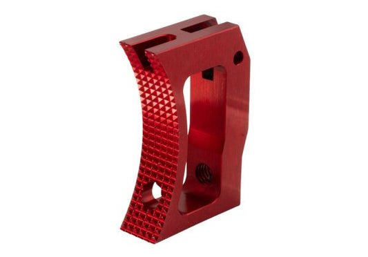 Revanchist Airsoft Tokyo Marui ハイキャパ GBB カーブトリガー (CNC アルミ、タイプ F、赤)
