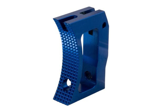 Revanchist Airsoft Tokyo Marui ハイキャパ GBB カーブトリガー (CNC アルミニウム / アルミ、タイプ F、ブルー
