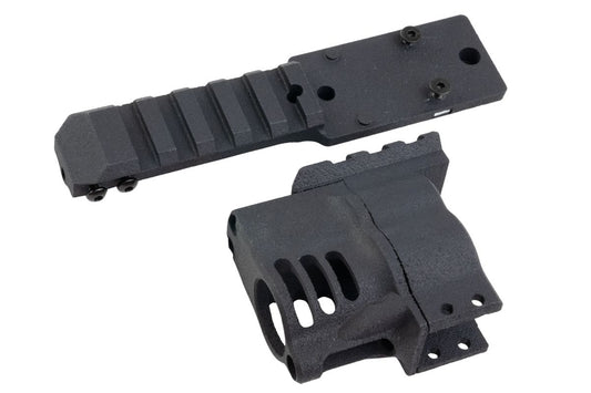 Revanchist Airsoft ARES S&W 686 2インチ リボルバー 3Dプリント RMR 光学マウント（コンペンセイターセット付き）- BK