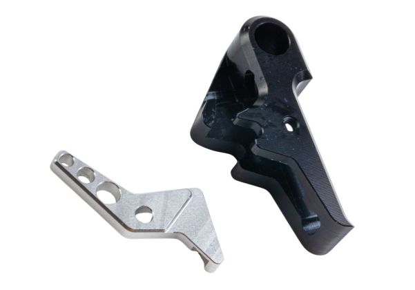 Revanchist Airsoft VFC Walther PDP フラットトリガーセット - ブラックトリガー、銀(ぎん)セーフティ
