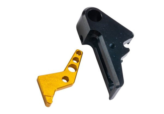 Revanchist Airsoft VFC Walther PDP フラットトリガーセット - ブラックトリガー、金(きん)セーフティ
