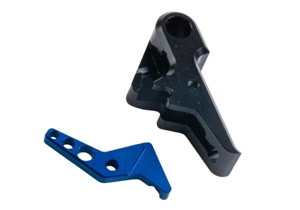 Revanchist Airsoft VFC Walther PDP フラットトリガーセット - ブラックトリガー、ブルーセーフティ