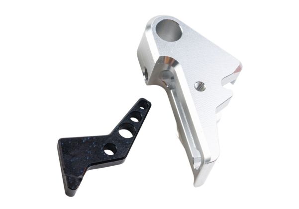 Revanchist Airsoft VFC Walther PDP フラットトリガーセット - 銀(ぎん)トリガー、ブラックセーフティ
