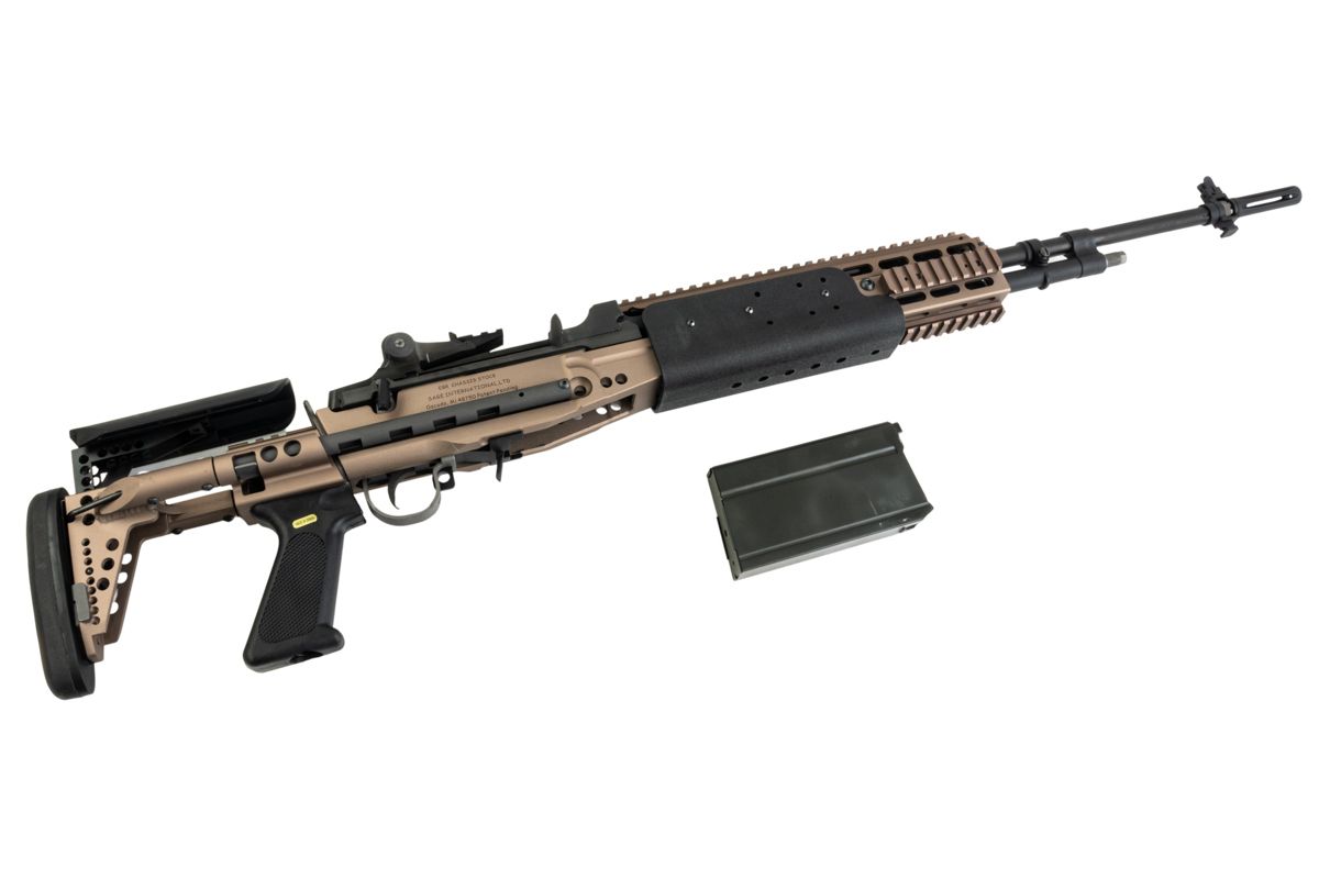 RA-TECH カスタム WE M14 EBR MOD0 GBB LV3 GBB エアソフトライフル (チタンカラー) - ロング Ver.